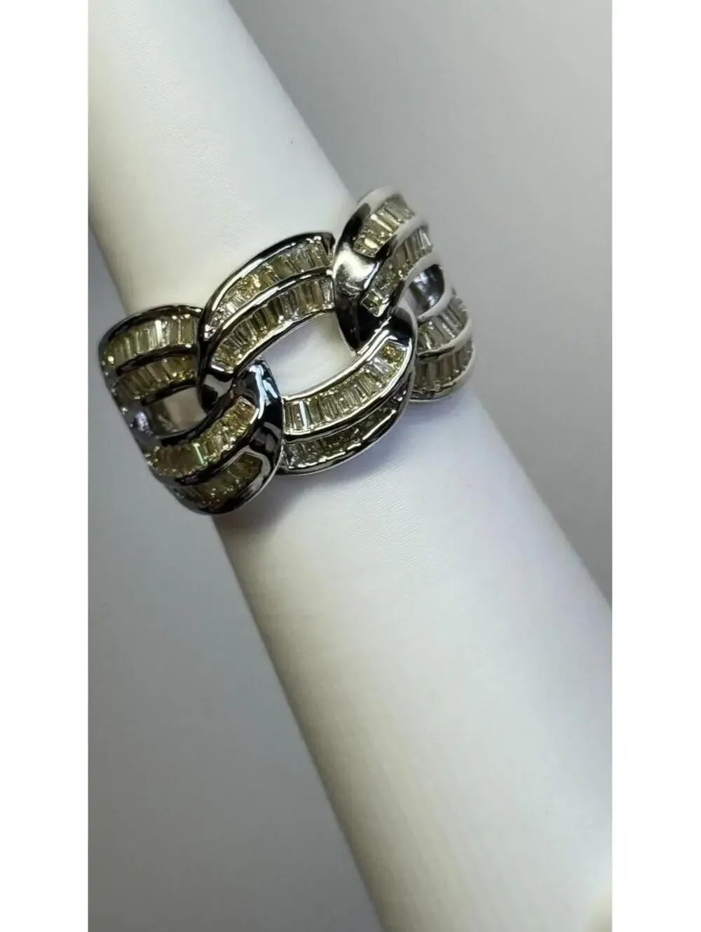 Bomb Party Ring Sz 8 UNICORN ALERT! 1/500 RG49282 Lemon on Rhodium